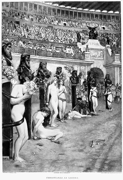 ROME: CHRISTIAN MARTYRS. Faithful Unto Death, or Christians for the Lions. Photogravure