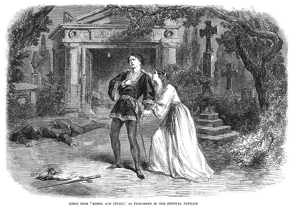 ROMEO AND JULIET, 1864. Scene from William Shakespeares Romeo and Juliet, performed
