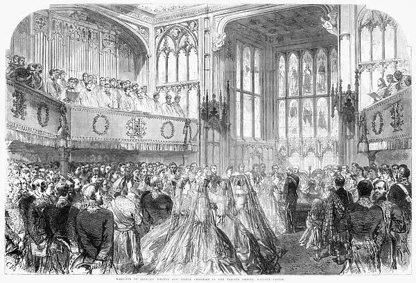 ROYAL WEDDING, 1866. Marriage of Princess Helena and Prince Christian in the private chapel