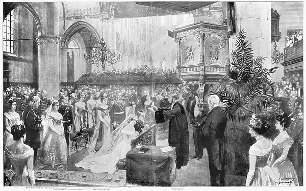 ROYAL WEDDING, 1901. The wedding of Queen Wilhelmina of the Netherlands and Duke