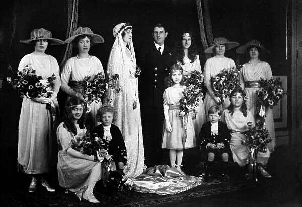 ROYAL WEDDING, 1919. The wedding of Princess Patricia of Connaught, a granddaughter