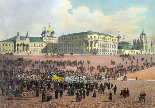 RUSSIA: MOSCOW, c1848. View of Moscow from the Kremlin. Lithograph, c1848