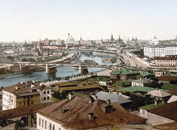 RUSSIA: MOSCOW, c1895. View of Moscow, Russia. Photochrome, c1895