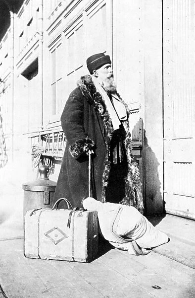 RUSSIAN IMMIGRANT, 1900. Photographed shortly after his arrival in New York City by R