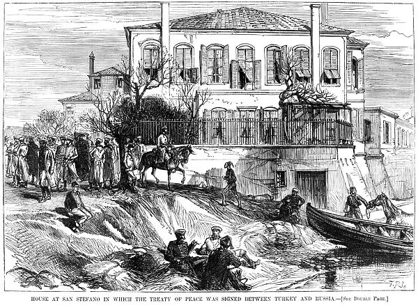RUSSO-TURKISH WAR, 1878. House at San Stefano in which the treaty of peace was