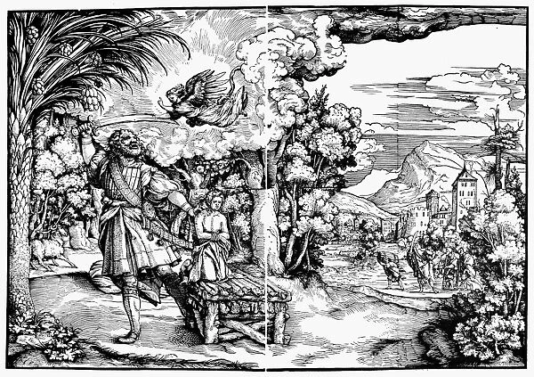 SACRIFICE OF ISaC. Abraham is spared from sacrificing his son, Isaac (Genesis 22: 12)