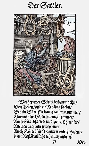 SADDLER, 1568. Woodcut, 1568, by Jost Amman