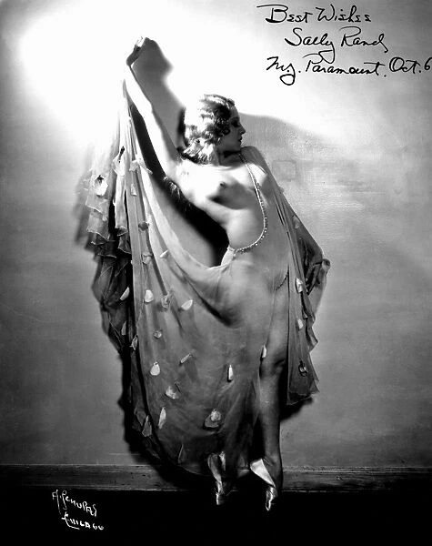 SALLY RAND (1904-1979). American burlesque dancer. Photographed in 1933