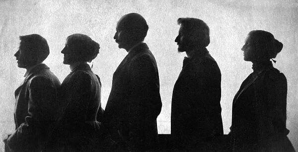 SALON JURY, 1899. Members of a salon jury in Philadelphia, Pennsylvania. Left to right