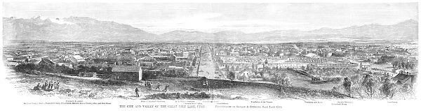 SALT LAKE CITY, 1866. The city and valley of the great Salt Lake, Utah. Engraving