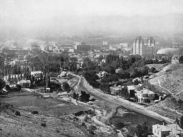 SALT LAKE CITY, 1894. Photographic view of Salt Lake City, Utah, 1894. The Mormon Temple