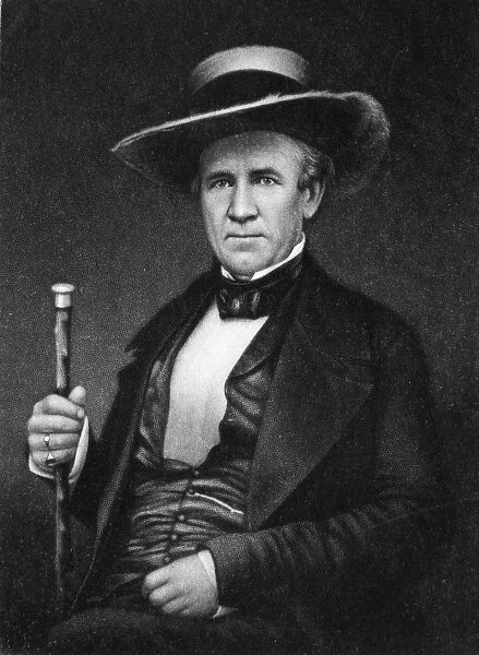 SAM HOUSTON (1793-1863). American soldier and political leader. Mezzotint, 1877