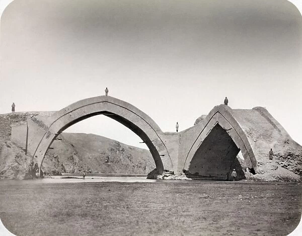 SAMARKAND: BRIDGE, 1872. Ruins of the bridge of Shadman Malik. Photograph by N. V. Bogaevskii, 1872