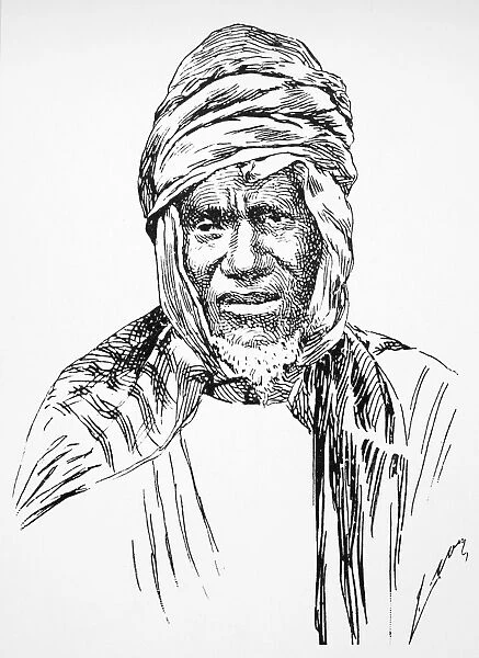 SAMORY TOURE (c1830-1900). West African ruler. Pen-and-ink drawing, French