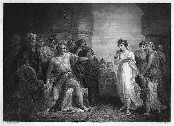 SAMSON AND DELILAH. Scene from Judges 16: 21 The Philistines took him, and put out his eyes