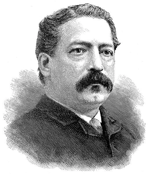 SAMUEL GOMPERS (1850-1924). American labor leader. Wood engraving, 1886