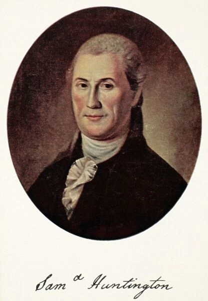 SAMUEL HUNTINGTON (1731-1796). American Revolutionary political leader. Oil on canvas