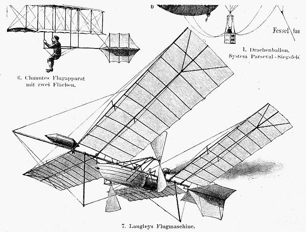 One of Samuel Pierpont Langleys flying machines of the late 1890s
