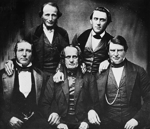 SAN FRANCISCANS, 1852. A group of rich and prominent San Franciscans photographed in New York