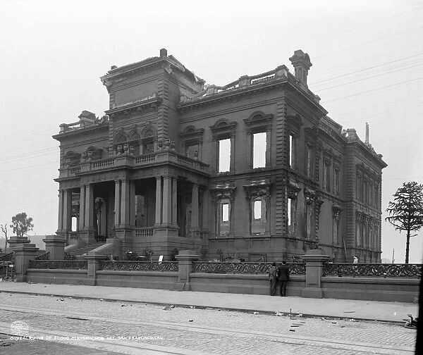 SAN FRANCISCO: MANSION. The ruins of the James C. Flood Mansion in Nob Hill, San Francisco