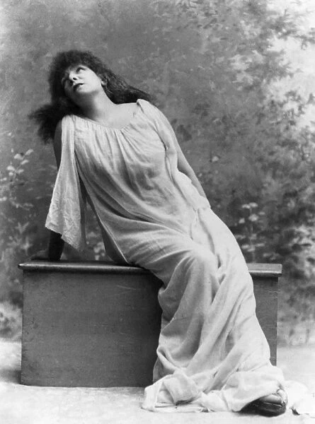 SARAH BERNHARDT (1844-1923). French actress. Bernhardt in the title role of Izey, at the Abbey Theatre, Ireland in 1896