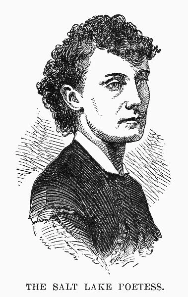 SARAH ELIZABETH CARMICHAEL (1838-1901). American poet. Wood engraving, American, 19th century