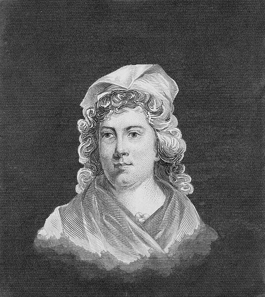 SARAH FRANKLIN BACHE (1743-1808). Daughter of Benjamin Franklin. Steel engraving after a painting, 1792, by John Hoppner