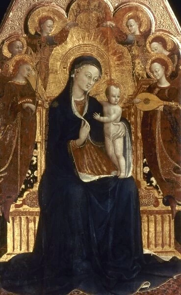 SASSETTA: MADONNA & CHILD. Mdonna and Child: oil on wood, 1437-44, by S. G. Sassetta