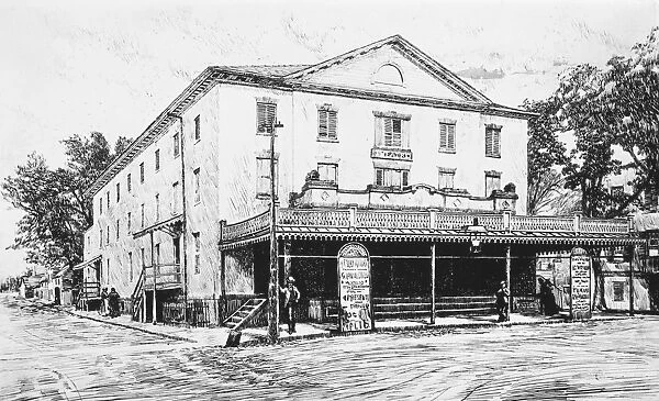 SAVANNAH THEATER, c1884. The Savannah Theater in Georgia, c1884. Drawing, 19th century