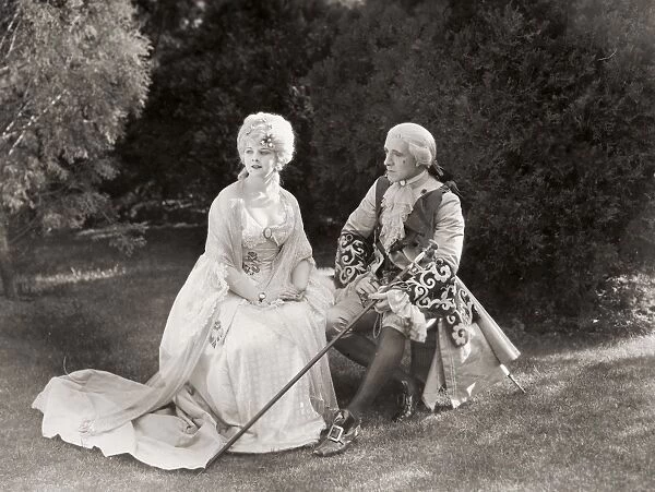 SCARAMOUCHE, 1923. Alice Terry and Lewis Stone in a scene from the film starring Ramon Navarro in the title role