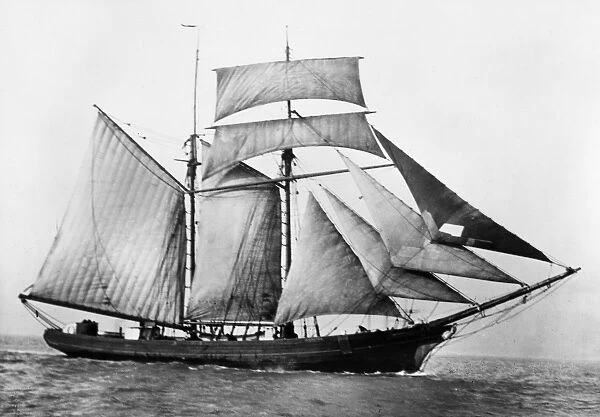 SCHOONER, 1888. British two-masted schooner, the Dispatch, built in Scotland, 1888