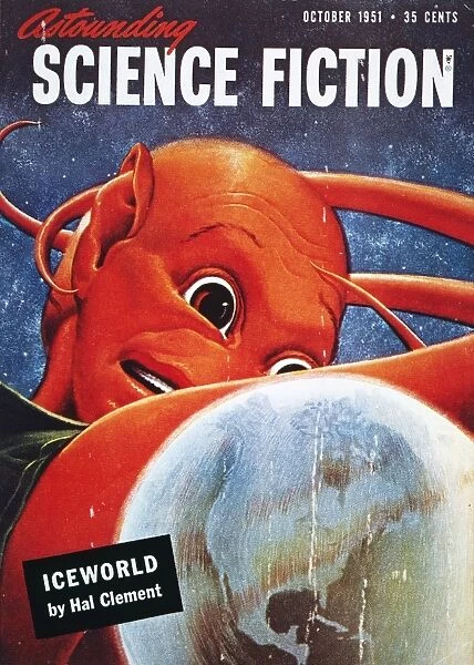 SCIENCE FICTION MAGAZINE. American magazine cover, 1951