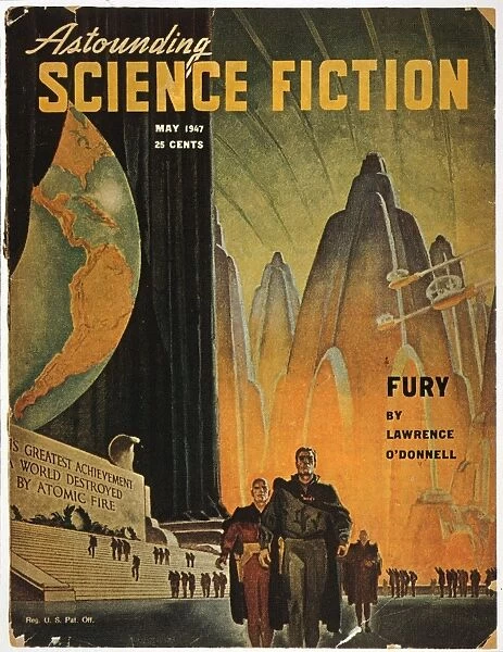 SCIENCE FICTION MAGAZINE. Cover by Hubert Rogers for the May 1947 issue of Astounding Science Fiction magazine