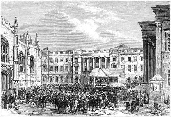 SCOTLAND: ELECTION, 1868. The nomination at Edinburgh. Engraving, 1868