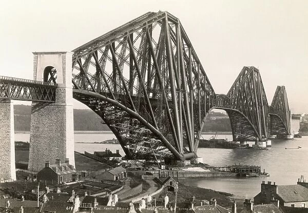 SCOTLAND: FORTH BRIDGE. The Forth Bridge, spanning the Firth of Forth, Scotland, photographed shortly after its completion in 1890