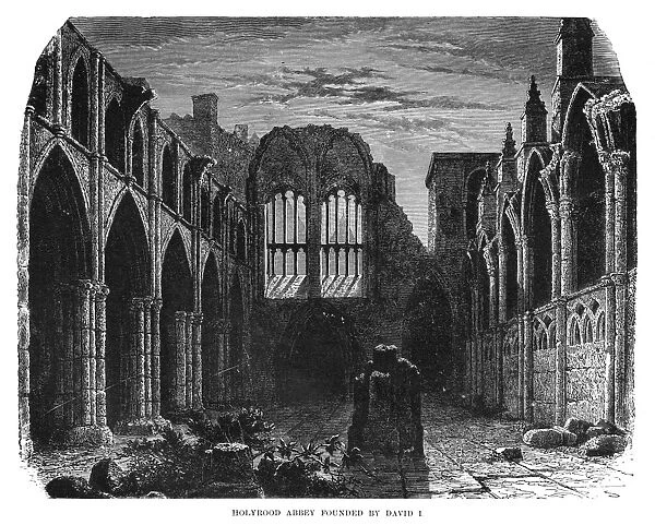 SCOTLAND: HOLYROOD ABBEY. Ruins of Holyrood Abbey, founded in 1128 by King David I near Edinburgh
