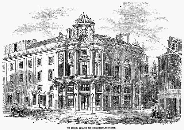 SCOTLAND: THEATRE, 1857. The Queens Theatre and Opera House at Edinburgh, Scotland