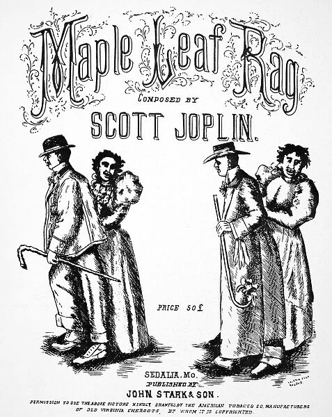 SCOTT JOPLIN (1868-1917). American composer. Sheet music cover, 1899