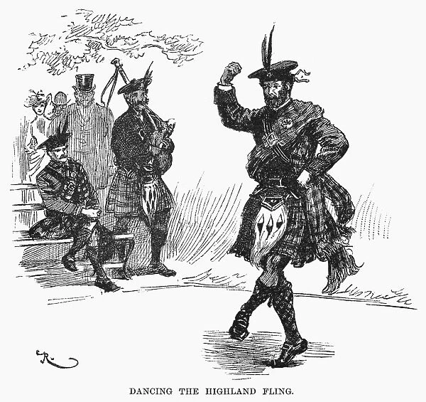 SCOTTISH DANCE, c1894. Dancing the Highland Fling. Illustration by W. A. Rogers, c1894