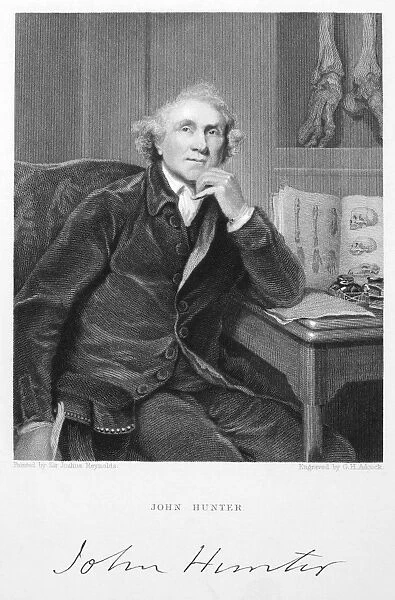 Scottish surgeon and anatomist. Steel engraving after Sir Joshua Reynolds