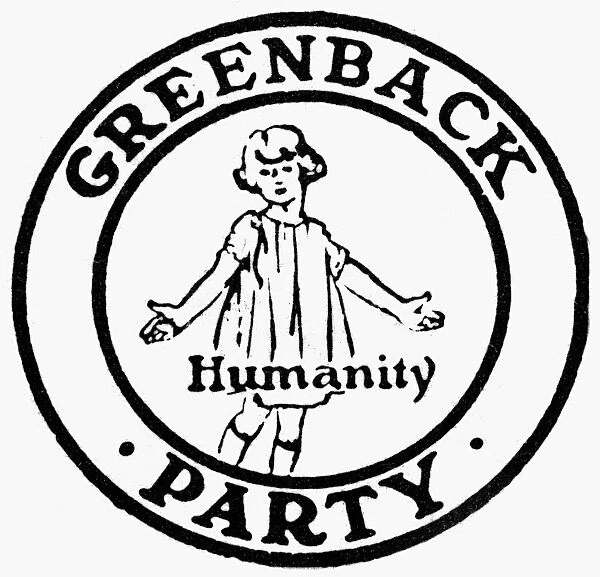 Seal of the Greenback Party, founded 1876