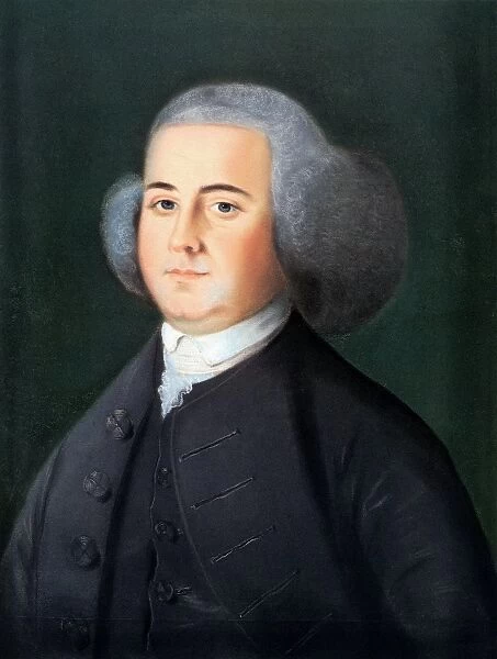 Second President of the United States. The earliest known portrait: pastel, circa 1766, by Benjamin Blyth