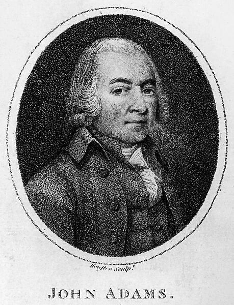 Second President of the United States. Line engraving, 1797