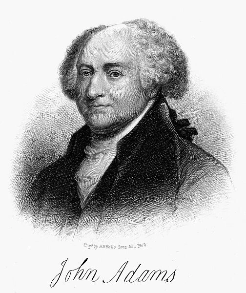 Second President of the United States. Steel engraving, American, 19th century