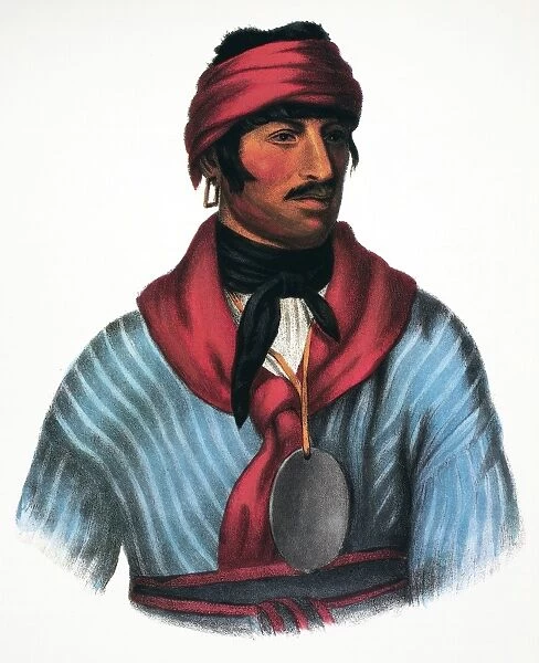 SELOCTA, 1825. Creek Native American. Lithograph after a painting, c1825, by Charles