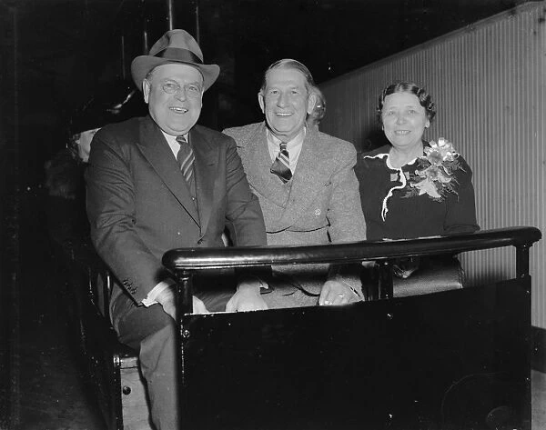 SENATORS, 1937. Left to right: Senators Warren R. Austin of Vermont, Herbert E
