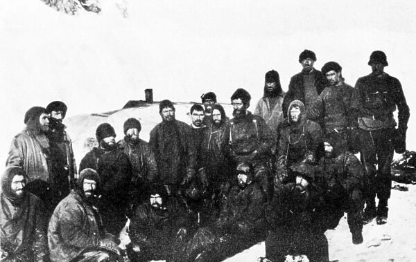 SHACKLETON EXPEDITION, 1916. Members of Ernest Shackletons Imperial Trans-Antarctic