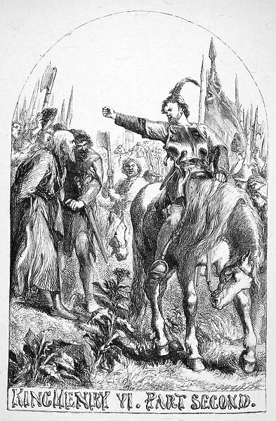 SHAKESPEARE: HENRY VI. Jack Cade urging the peasants. Title-page of Part II. Wood engraving after Sir John Gilbert (1817-1897) for William Shakespeares Henry VI
