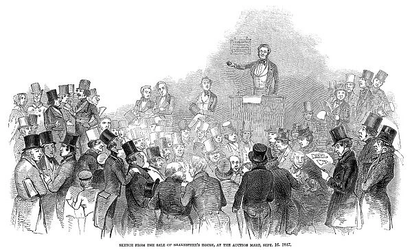 SHAKESPEARE HOUSE SALE. The auction of William Shakespeares house, 16 September 1847