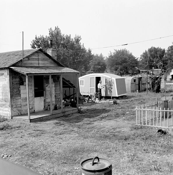 SHANTY TOWN, 1939. One of the several large shacktown communities around Yakima, Washington State